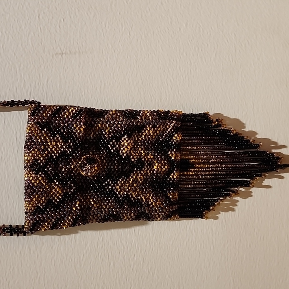 Handmade beaded card holder/small purse